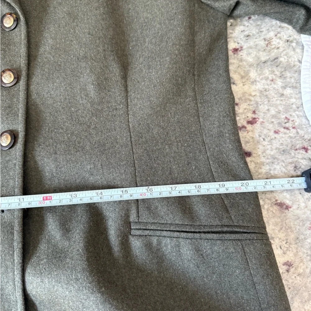 Pendleton Olive Green Wool Blazer with Velvet Collar - Picture 9 of 10